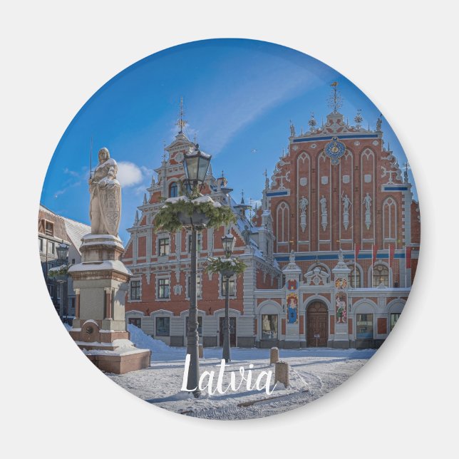 Historisches Stadtzentrum von Riga, Lettland Magnet (Vorne)