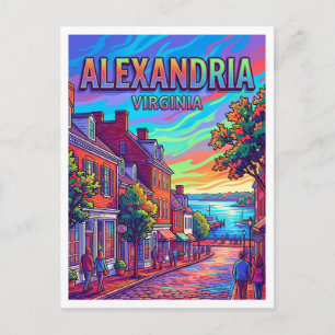 Historisches Viertel Alexandria Virginia Postkarte