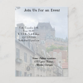 Historisches Viertel von Quebec City Einladungspostkarte