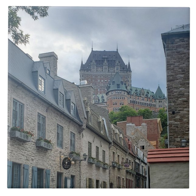 Historisches Viertel von Quebec City Fliese (Vorderseite)