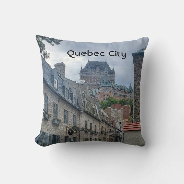 Historisches Viertel von Quebec City Kissen (Vorderseite)