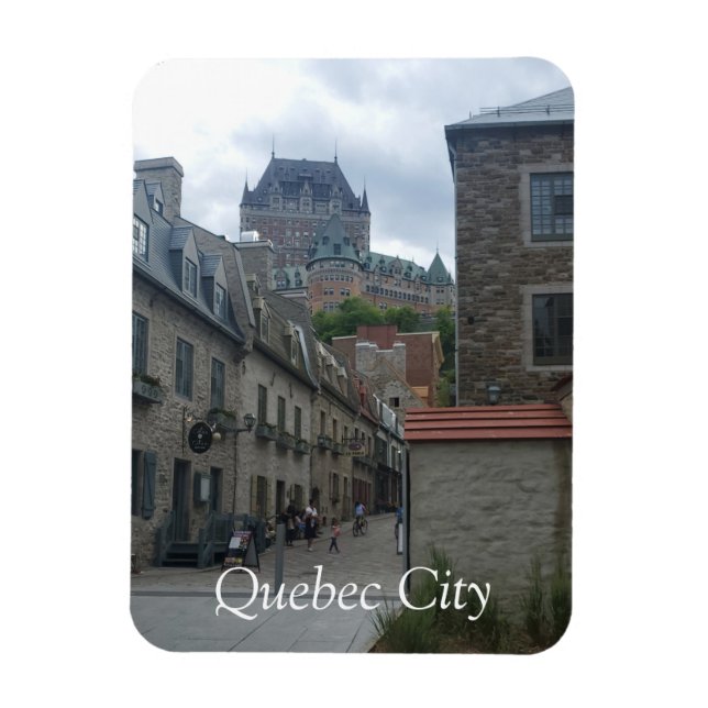 Historisches Viertel von Quebec City Magnet (Vertikal)