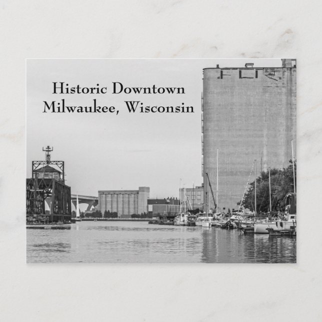 Historisches Zentrum Milwaukee Wisconsin Postkarte (Vorderseite)
