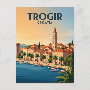 Historisches Zentrum von Trogir Kroatien Postkarte