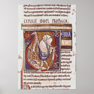 Historisierte Initiale 'V' mit Darstellung des Amo Poster