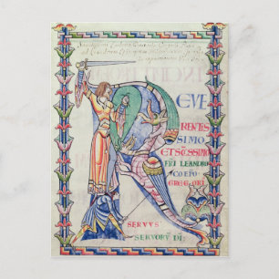 Historisierter Anfangswert "R" Postkarte
