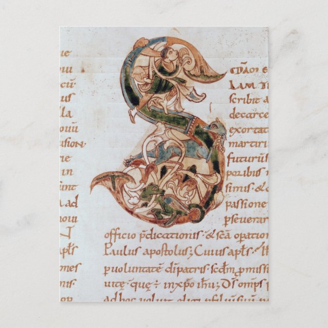 Historisiertes Anfangsdatum "S" Postkarte (Vorderseite)