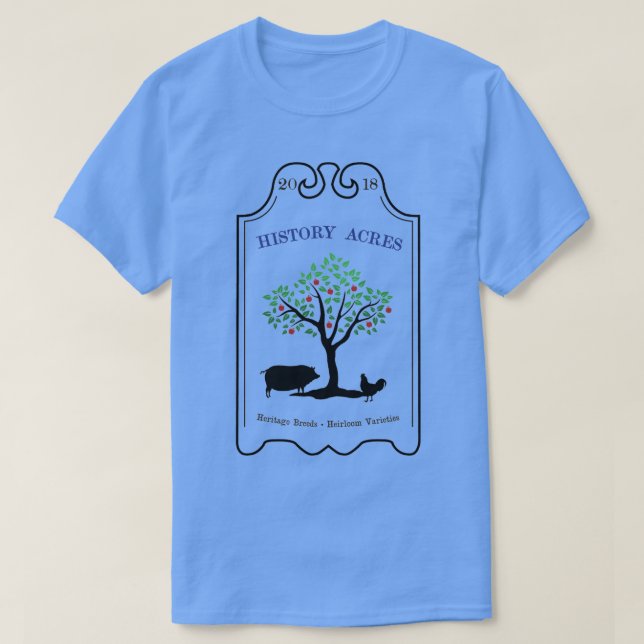 History Acres Blue Tee Shirt  (Design vorne)