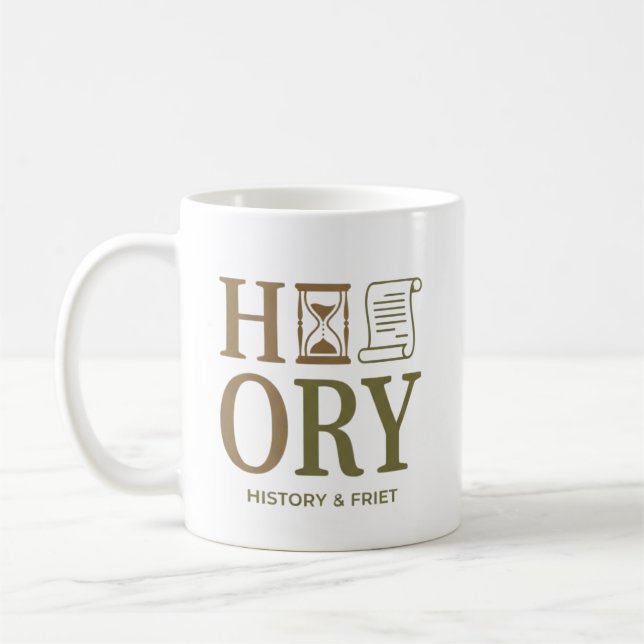 History Teacher Typography Design Kaffeetasse (Links)