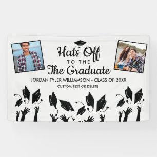 Hit auf zum Grad Abschluss Fotos Party Sign Banner