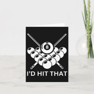 Hit das - 8-Ball Pool Billiards Funny Pun Karte