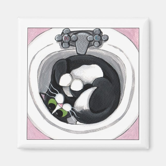 Hit Fit - Schwarze Katze Magnet (Vorne)