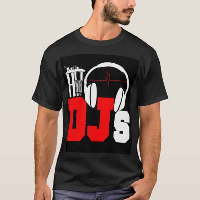 Hit House DJs Black T Shirt (Vorderseite)