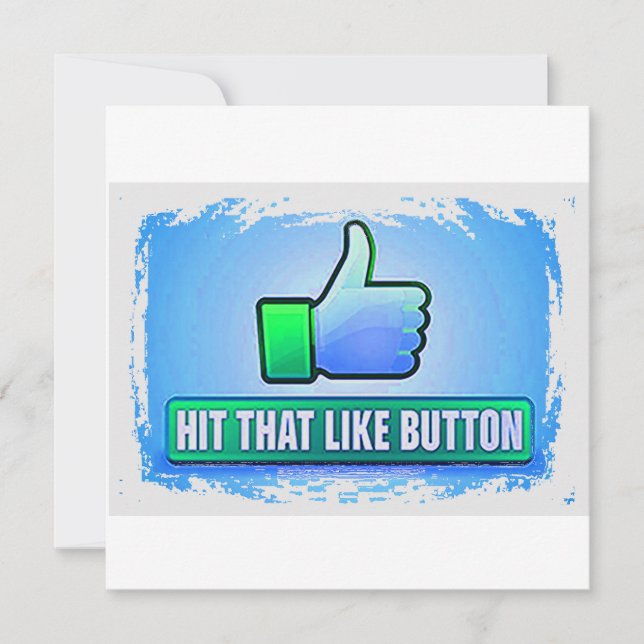 Hit That Like Button Einladung (Vorderseite)