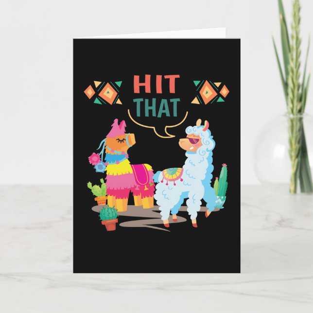 Hit That Pinata Birthday Karte (Vorderseite)