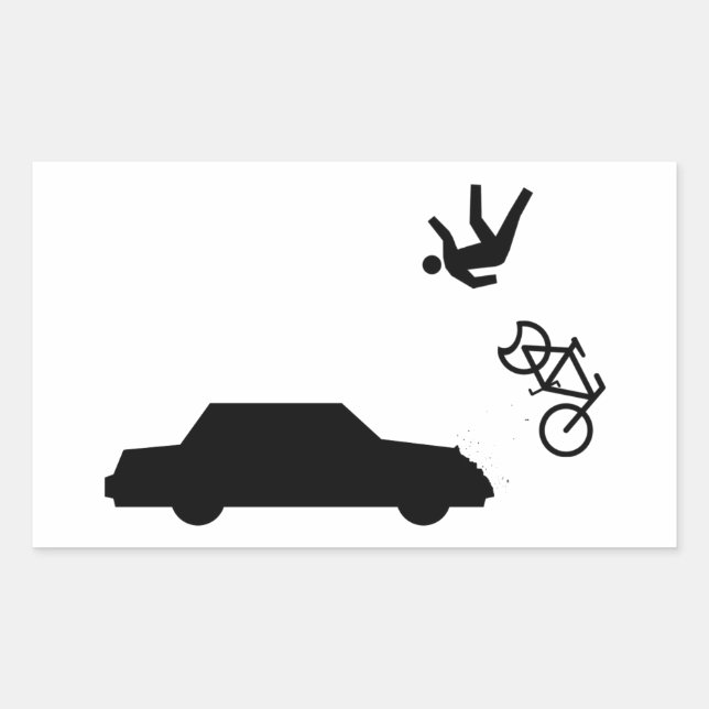 Hit und Run Rechteckiger Aufkleber (Vorderseite)