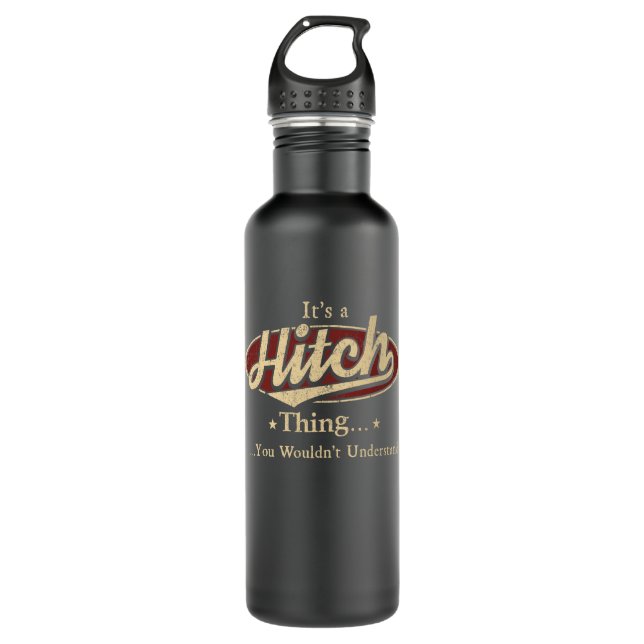 Hitch Sache Name Wasser Flasche Edelstahlflasche (Vorderseite)