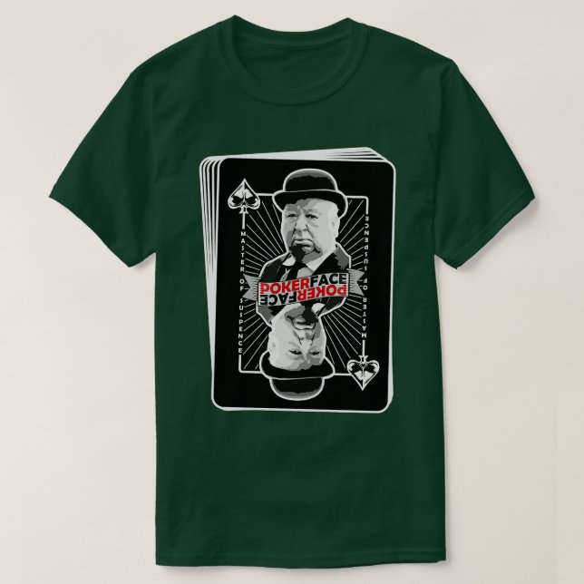 HITCHCOCK POKERFACE PONT DE CARTES DE JEU TShirt (Design devant)