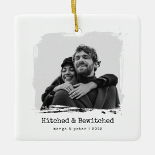 Hitched & Bewitched - Hochzeitszitzer Foto Keramikornament