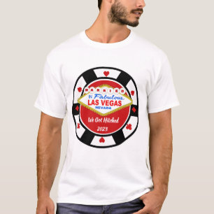 Hitched in Vegas Poker Chip T - Shirt