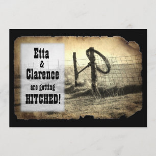 Hitching Post Hochzeit Einladung