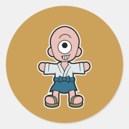 Hitotsume-kozo, der japanische Zyklop Yokai Runder Aufkleber