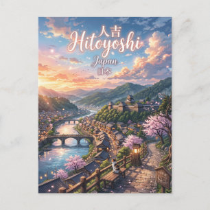 Hitoyoshi, Japan Postkarte