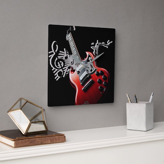 Hits of Today Quadratische Wanduhr (Büro)