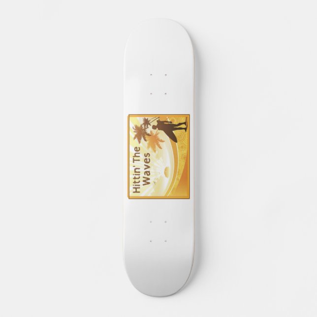Hittin der Wellen-Surfer auf dem Strand Skateboard (Vorderseite)