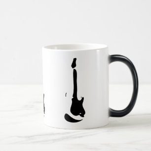 Hitze aktivierte erscheinende Gitarren-Tasse Verwandlungstasse