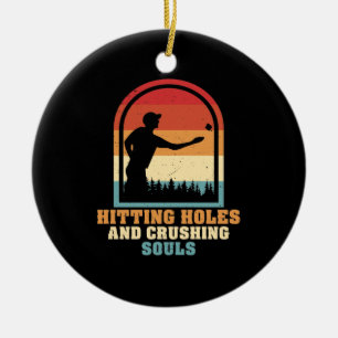 Hitze Holen und zerdrückende Soule Funny Cornhole Keramik Ornament