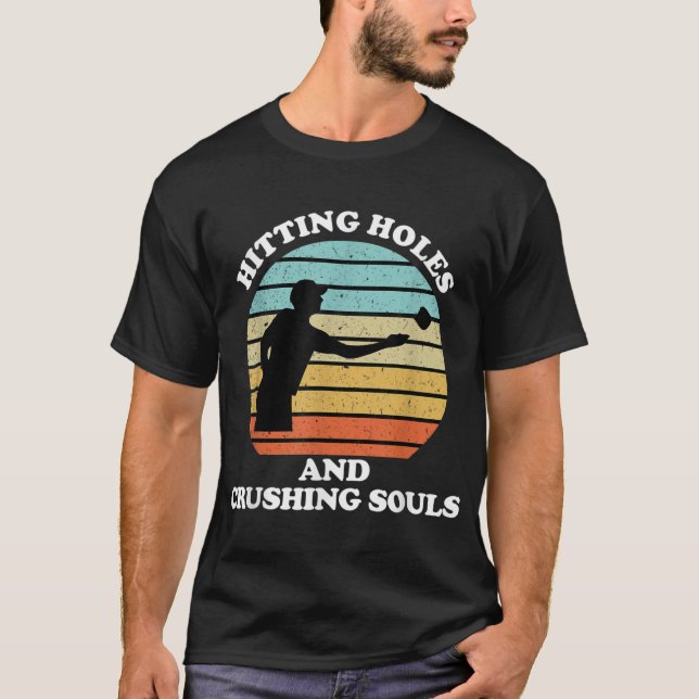 Hitze Holen und zerdrückende Soule Funny Cornhole T-Shirt (Vorderseite)