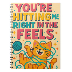 Hitze mich im Feels Cat Notebook Notizblock