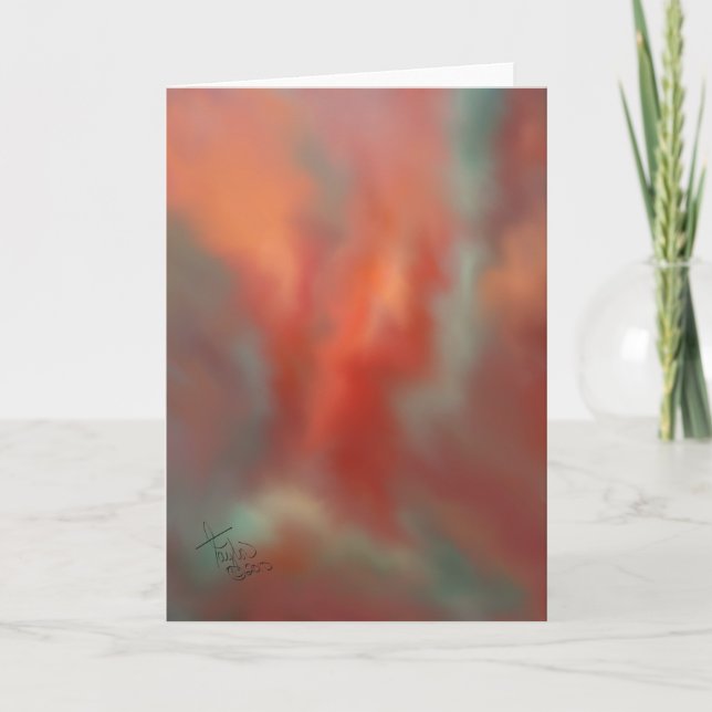 Hitzewallung-Kunst-Gruß-Karte Karte (Vorderseite)