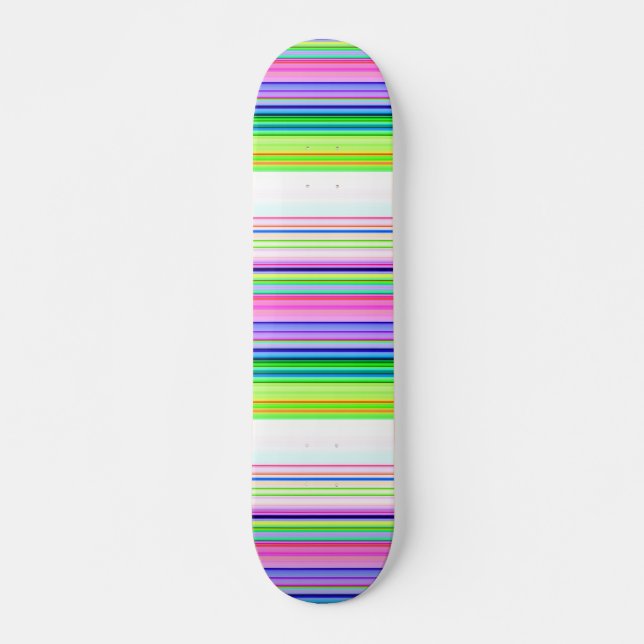 Hitzewallungen Neonstreifen Skateboard (Vorne)