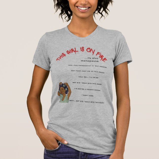 Hitzewallungen und Masse: Das T-Shirt der Menopaus (Vorderseite)