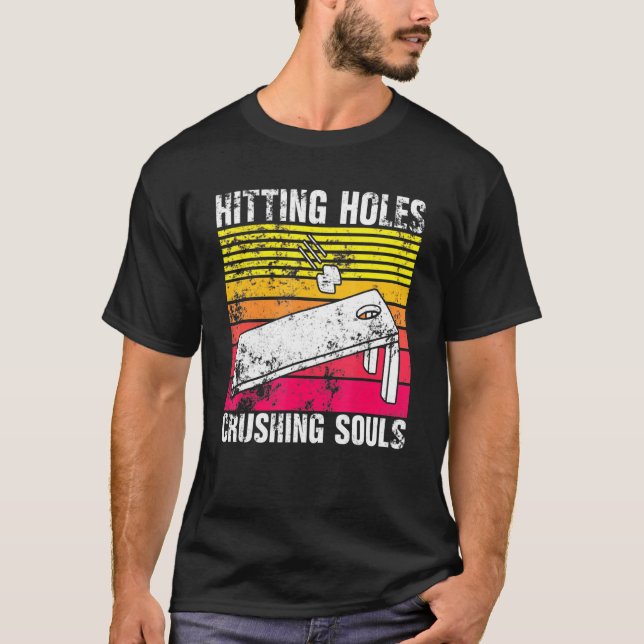 Hitzewallungen und zerdrückende Soule Cornhole Gam T-Shirt (Vorderseite)