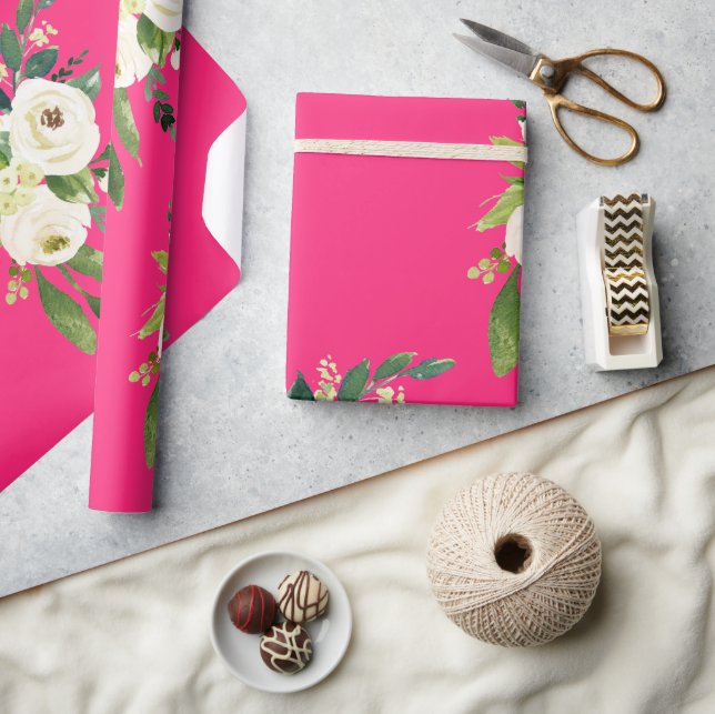 Hitzewallungen Weiße Blüte Geschenkpapier (Basteln)