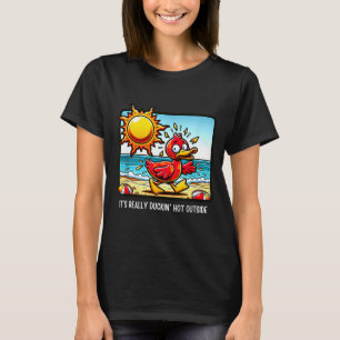 Hitzewelle Humor - komischer Enten-Strandtag brutz T-Shirt
