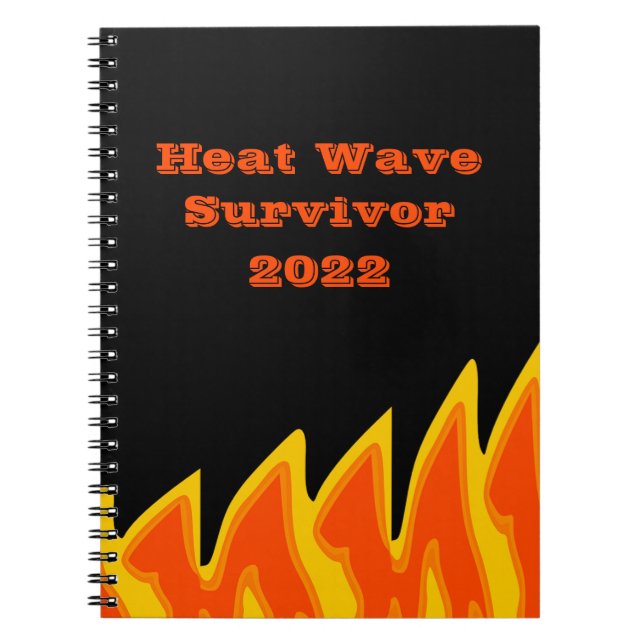 Hitzewelle Survivor 2022 Notebook Notizblock (Vorderseite)