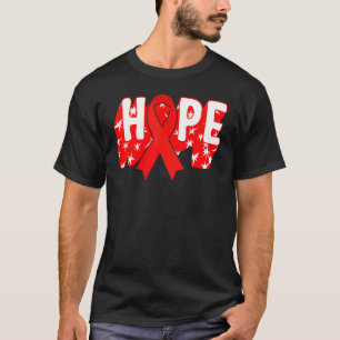 Hiv Aids Awareness Montag Hoffnung Red Ribbon Krie T-Shirt