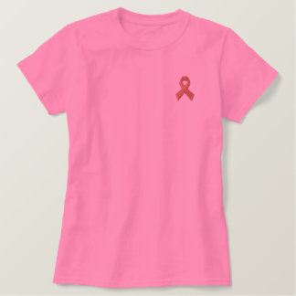 HIV-Aids-Bewusstsein - ROTES RIBBON EMBROIDERT Besticktes T-Shirt
