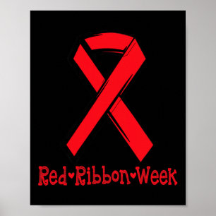 HIV-Aids-Bewusstseinswoche rotes Band Woche Streic Poster