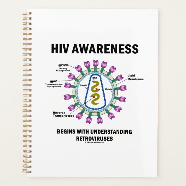 HIV-Bewusstsein fängt an, Retroviren zu verstehen Planer (Vorderseite)