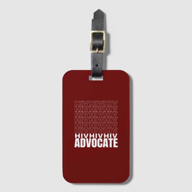 HIV HIV-Advocate Gepäckanhänger (Vorderseite Vertikal)