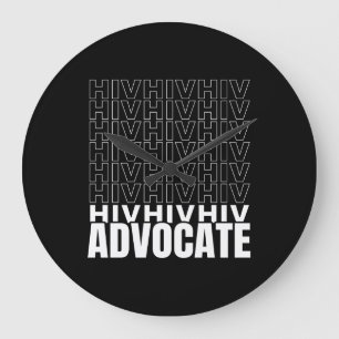 HIV HIV-Advocate Große Wanduhr