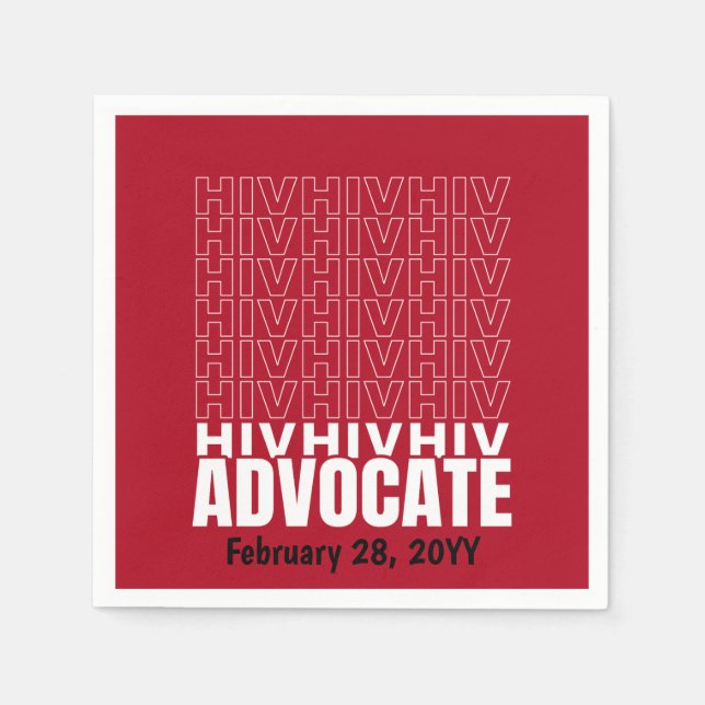 HIV HIV HIV Fürsprecher Serviette (Vorderseite)