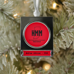 HIV-Modernisierungsbewegung Indiana Banner-Ornament Silber