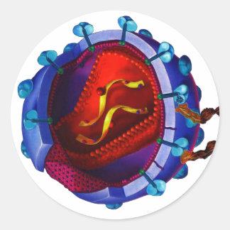 HIV-Virus ( HIV/AIDS-Wohltätigkeit) Runder Aufkleber