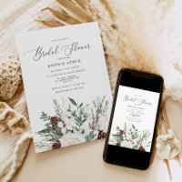 Hiver à feuillage persistant élégante invitation à